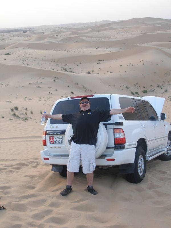 Having fun in the desert