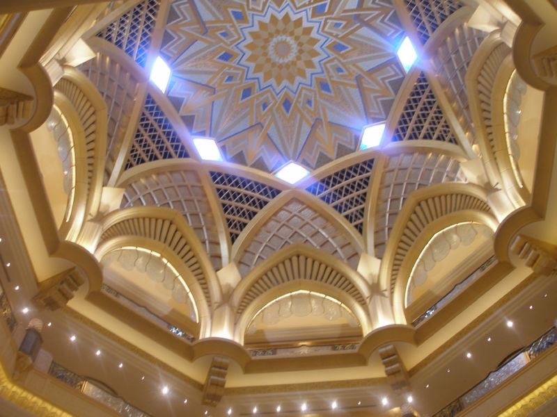 Ceiling in the hotel