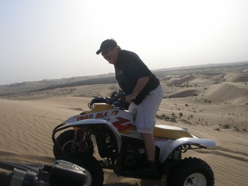 Having fun in the desert