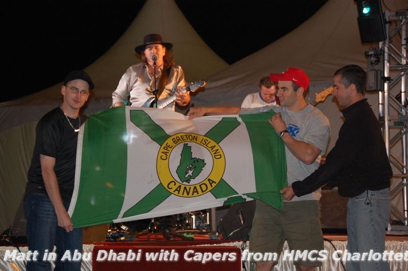  Matt in Abu Dhabi with Capers from HMCS Charlottetown