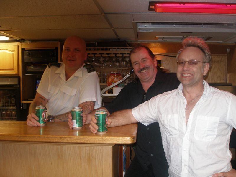 Matt & Thomas with Ron on the HMCSCharlottetown