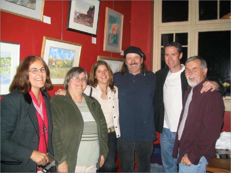 Matt & the Church Point family at the King's Theatre, Annapolis Royal